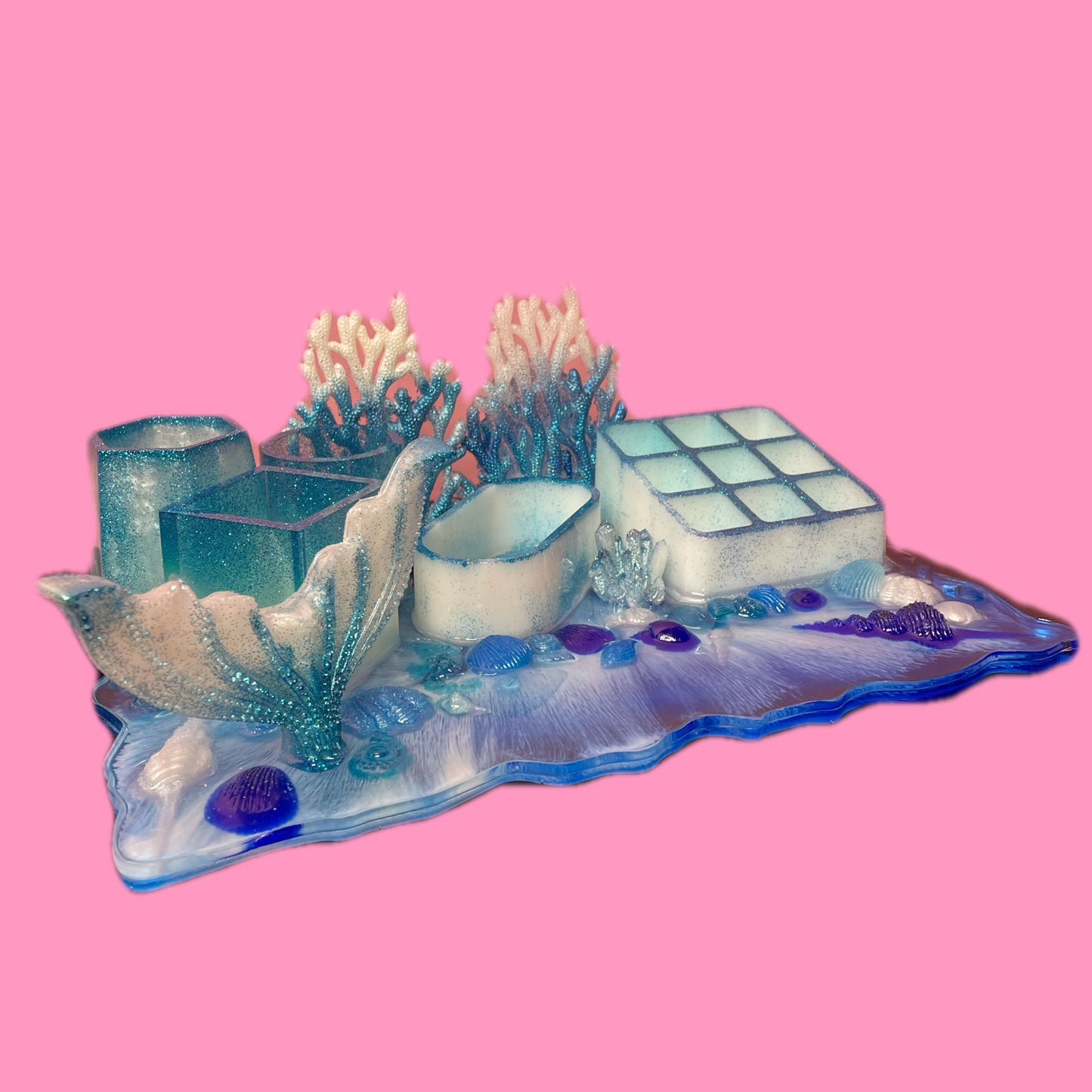 Makeup Tray Ocean Blue