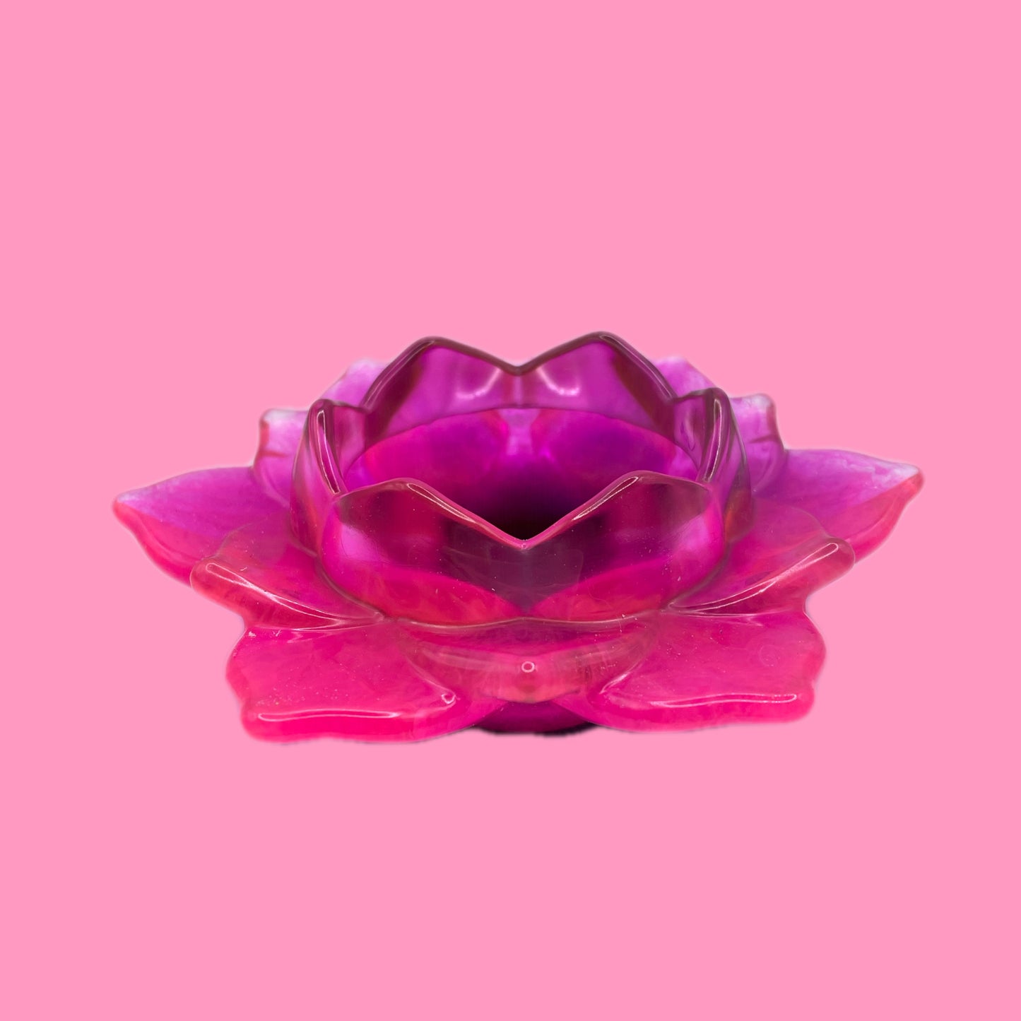 Pink candle holder