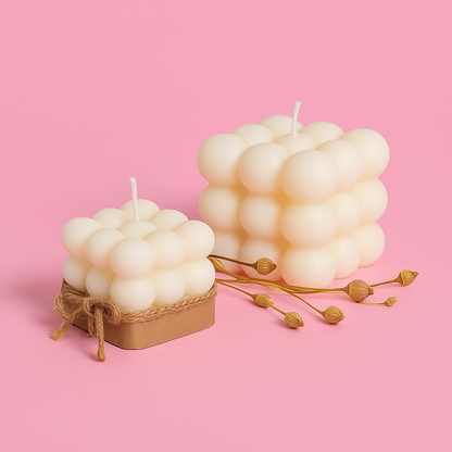 Silicone mold for bubble candles
