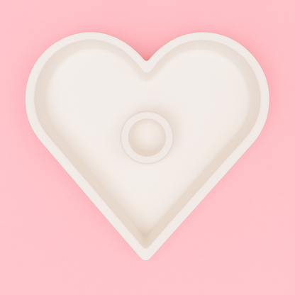 Heart-shaped silicone candle mold