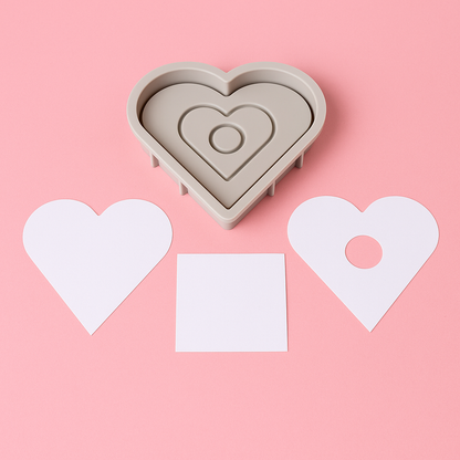 Heart-shaped silicone candle mold