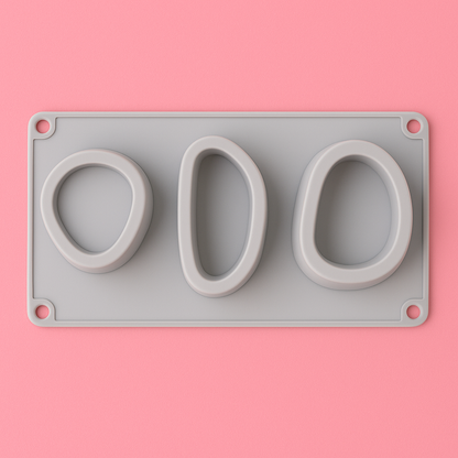 Silicone mold - 3 large stones