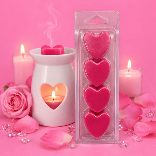 Rose éternelle 4 petits coeurs