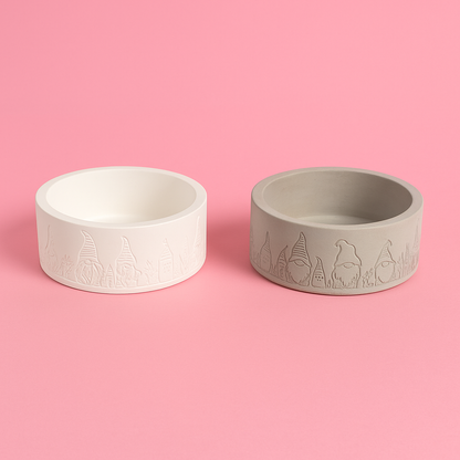 Silicone mold, bowl with elf border.