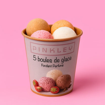 5 boules de glace (fondant)