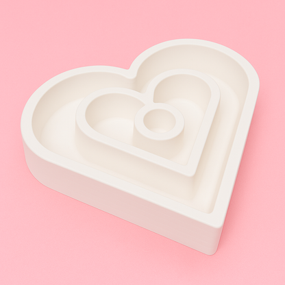 Heart-shaped silicone candle mold
