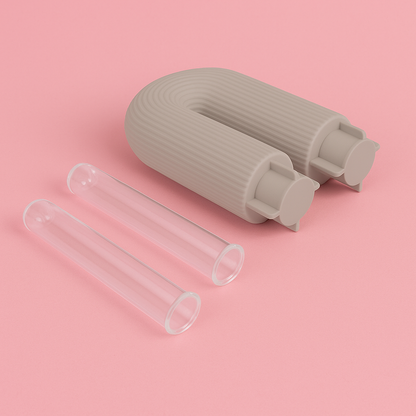 U-shaped silicone mold with grooves