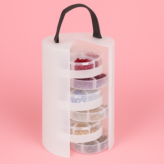 Boite de rangement ronde av.poignée,ø13cm