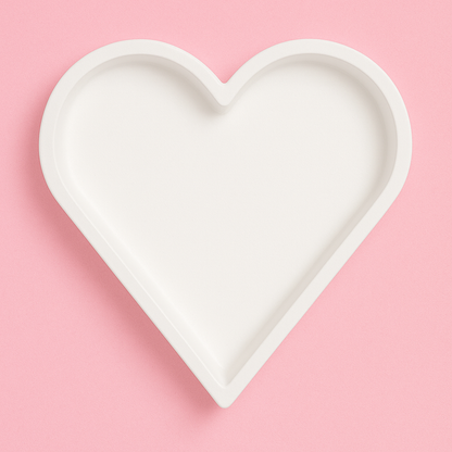 Heart-shaped silicone candle mold