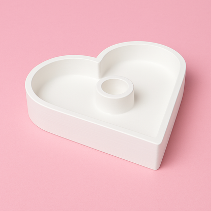 Heart-shaped silicone candle mold