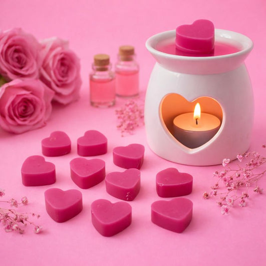 Rose éternelle 10 mini coeurs