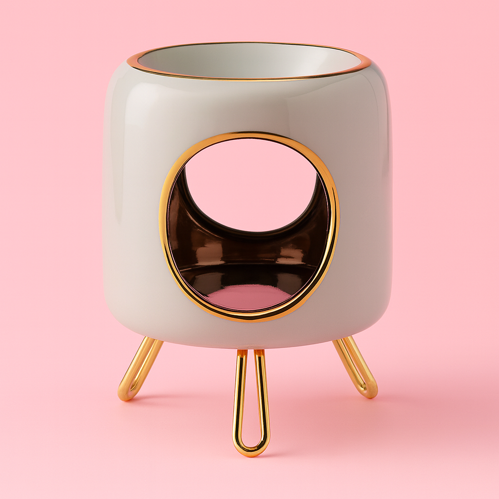 Bruleur aux pieds dorés