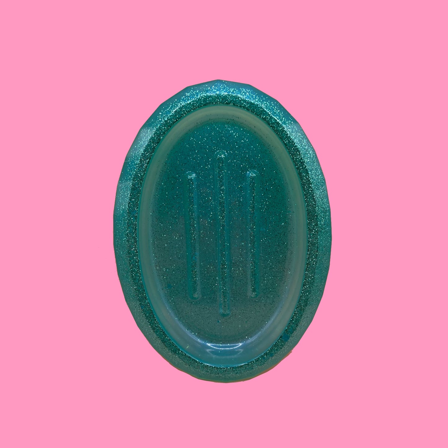 Porte savon turquoise