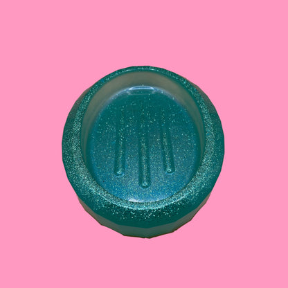 Porte savon turquoise