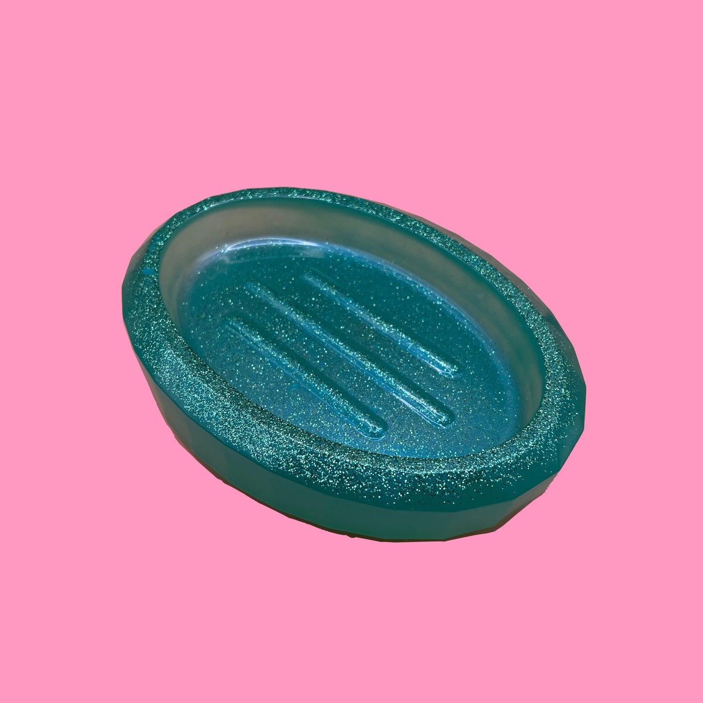 Porte savon turquoise